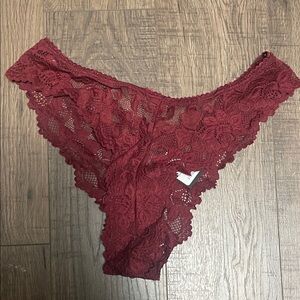 Frederick's of Hollywood Burgundy Lace Panties